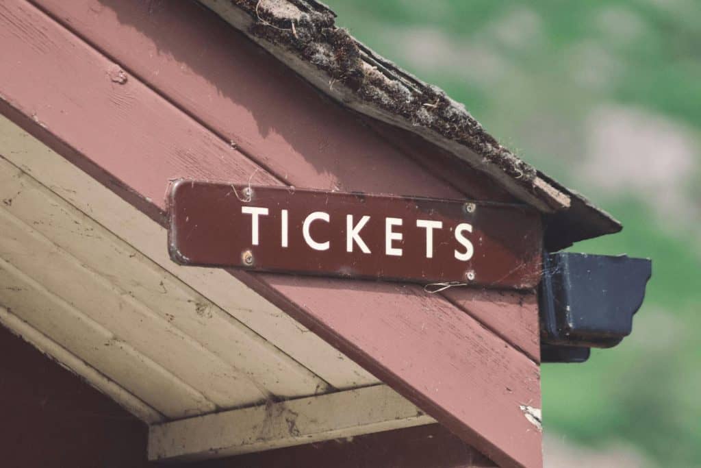 Tickets Sign at Railway Station